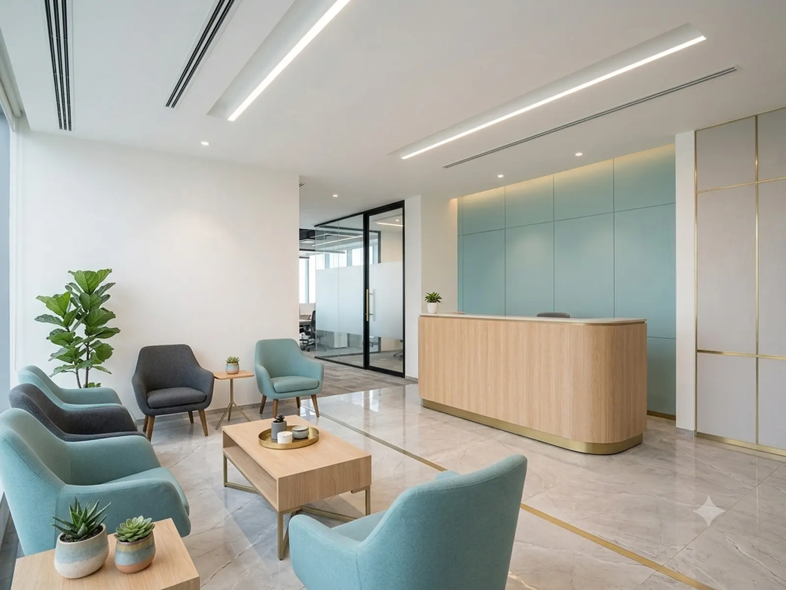 Clinic reception and waiting area