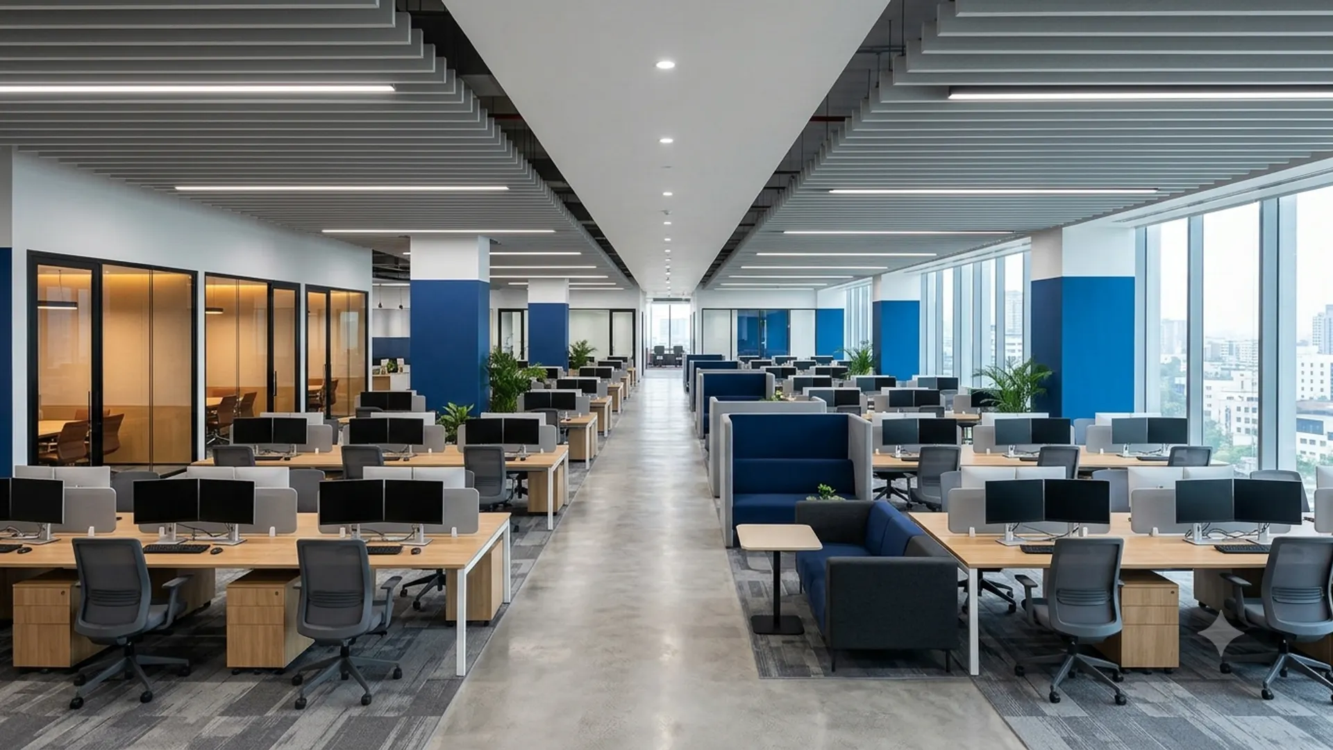 Corporate IT office floor
